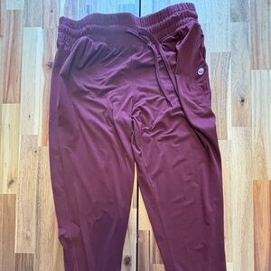 Senita Athletics Burgundy Weekend Joggers